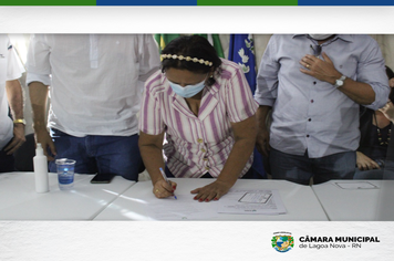 Vereadores participam do Ato de Assinatura que institucionalizou o 13º BPM em Currais Novos/RN.