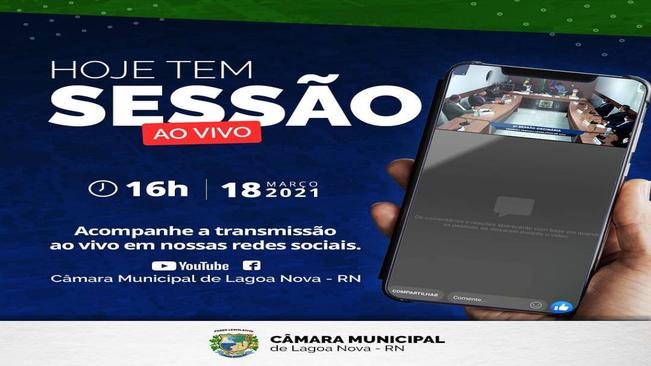 Logo mais, às 16h desta quinta-feira (18) teremos a 4ª Sessão Ordinária do 1º Período Legislativo de 2021.