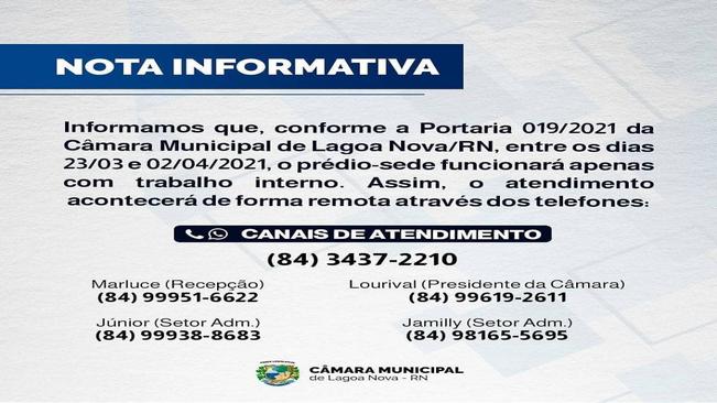 NOTA INFORMATIVA!