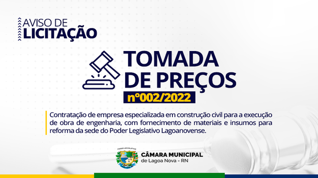 TOMADA DE PREÇOS n°002/2022